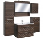 Guido Prémium 01 Romeo Dark Walnut Tükrös szekrény + LED 80 cm